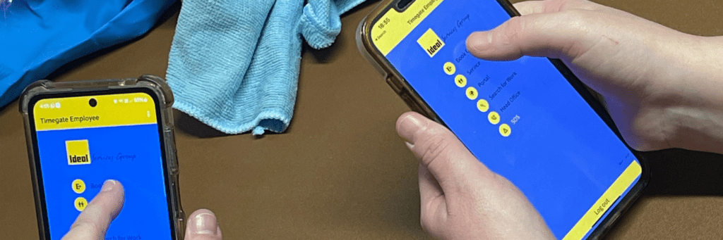 Time and Attendance app on phone